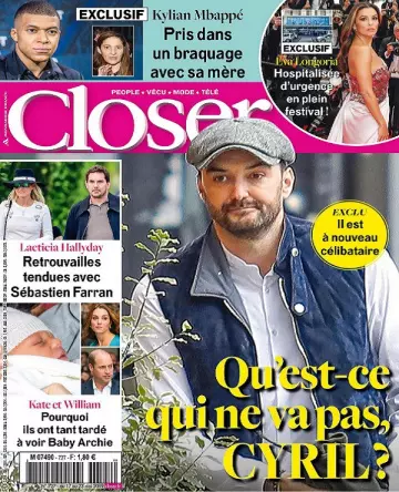 Closer N°727 Du 17 au 23 Mai 2019 - Magazines