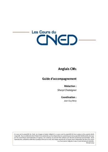 Cours CNED Anglais CM1 (pdf + MP3)