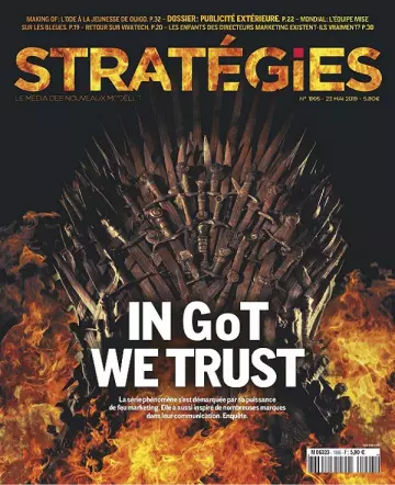 Stratégies N°1995 Du 23 Mai 2019 - Magazines