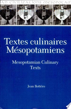 Textes Culinaires mésopotamiens